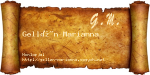 Gellén Marianna névjegykártya